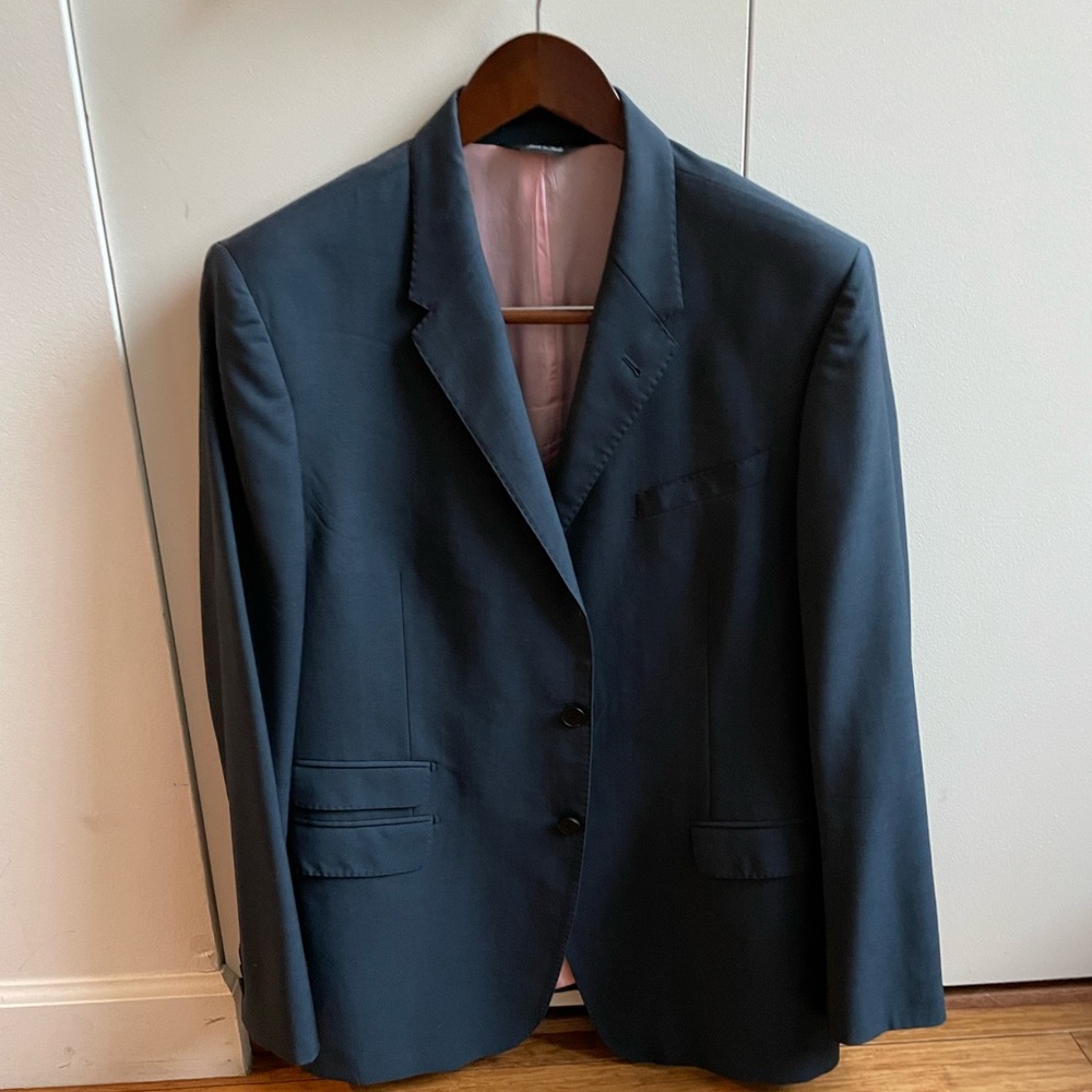 Paul Smith wool/mohair sport jacket in blue shade size  44R made in Italy